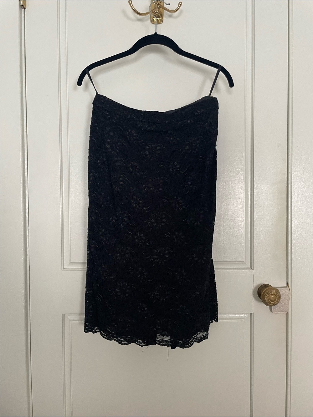 Black Lace Pencil Skirt - Classic Women's Skirt